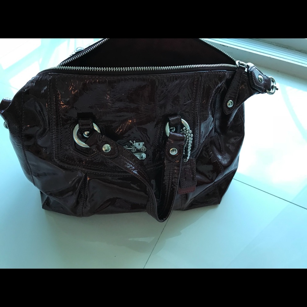 Coach handbag , burgundy